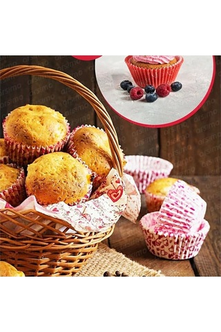 200 Adet Renkli Muffin Cupcake Kalıpları Kek Kapsülü Cupcake Muffin Kağıdı