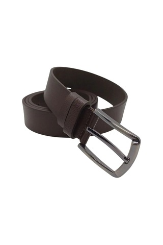 Bawcompany Erkek Kemer Hakiki Deri Kumaş Ve Kanvas Pantolonlar Için Uygun 3.2cm Kahverengi