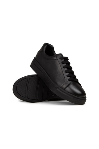 Deery Erkek Hakiki Deri Siyah Sneaker Ayakkabı - 02018msyhc01 Siyah