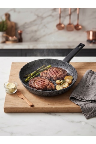 Silver Stone Ultra Güçlü Granit Tava Gri - Siyah