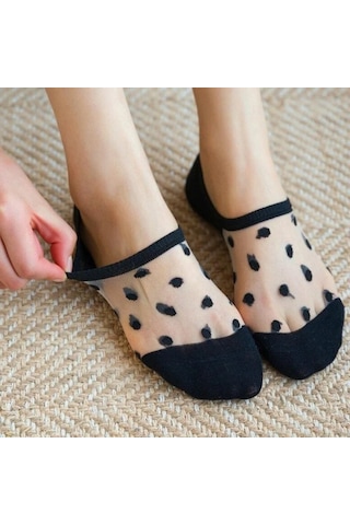 Bolero Bayan Puantiyeli 3'lü Şeffaf Babet Çorap Çok Renkli