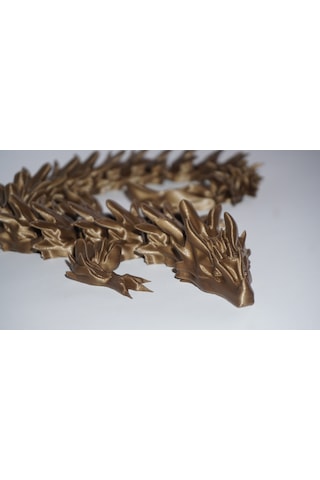 Eklemli Ejderha 3 Renkli 48 Cm - Dekoratif 3d Maket Hediyelik 2,5cm 68336066
