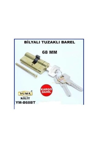 Yuma Bilyalı Tuzaklı Barel 68 Mm Saten Dış Kapı Göbeği