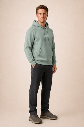Redline Thenk Yeni Sezon Erkek Regular Fit Kapüşonlu Sweatshirt Mint