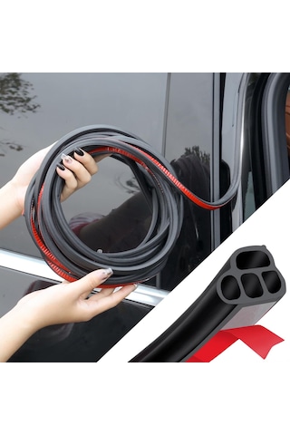 Xiyyadms Araç Lastik Kontur Bandı 5 Metre - Dört Delikli, Toz Ve Su Geçirmez, Gürültü Azaltıcı, Sıcak Dayanıklı, Araçlar İçin Evrensel Uyumlu