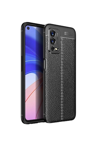 Oppo A55 4G Kılıf Zore Niss Deri Desenli Silikon Kılıf