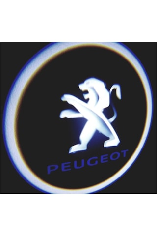Peugeot Araçlar Için Pilli Yapıştırmalı Kapı Altı Led Logo