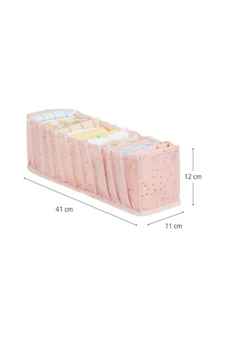 Baby Akordiyon Organizer Çekmece Düzenleyici Small, Pembe Desenli
