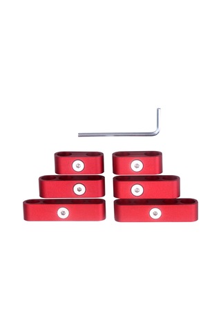 Youmex 12 Parçalı Yüksek Isıya Dayanıklı Alüminyum Buji Kablosu Ayırıcı Seti - 7mm & 8mm Uyumlu Siyah