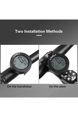 Lixada Usb Şarj Edilebilir Kablosuz Bisiklet Bisiklet Bilgisayarı Su Geçirmez Bisiklet Kilometre Kilometre Sayacı Yeşil Aydınlatmalı Gidon Ve Kök Siyah