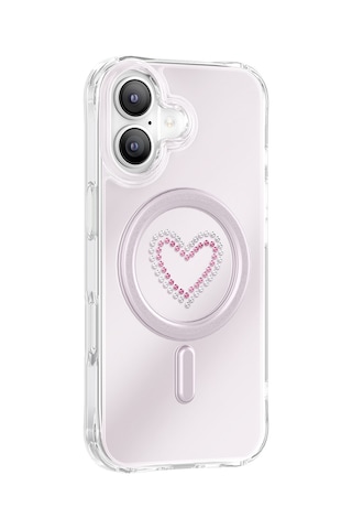 İphone 17 Uyumlu Kılıf M-safe Şarj Özellikli Zore Paris Mova Sert Pc Kapak Pembe