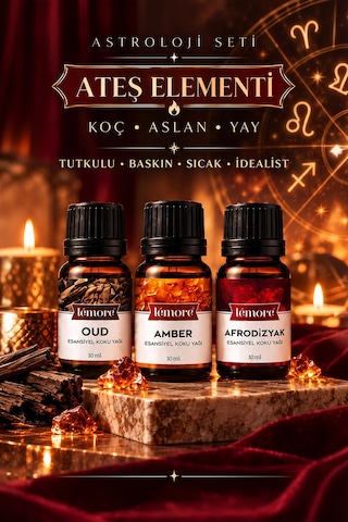 Astroloji Ateş Elementi Seti 3 Lü Esansiyel Koku Yağı Koç Aslan Yay, Difüzör Ve Buhurdanlık Esansı Çok Çeşitli Astroloji Ateş Elementi Seti 3 Lü Esansiyel Koku Yağı Koç Aslan Yay, Difüzör Ve Buhurdanlık Esansı Çok Çeşitli