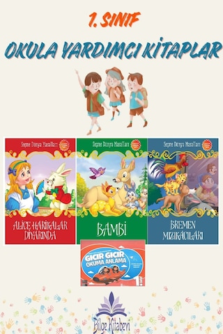 1. Sınıf Okuma Anlama + Büyük Boy Seçme Dünya Masalları 3 Adet
