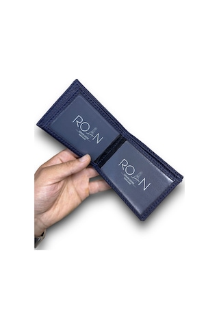 Roan Vegan Deri Cüzdan Portföy 9 Kredi Kartlik Bozuk Para Bölmeli Hediyelik Paketleme Lüx Şık Kutulu Larcivert
