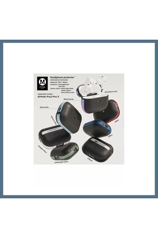 Buradabulabilirsin Movenchy Apple Uyumlu AirPods Pro 2 2.nesil Mo-a8 Armor Kılıf - Rainbow Bbz