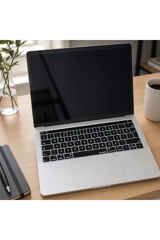 Macbook Pro Touch Bar Türkçe Q Klavye Koruyucu Silikon Keyboard Cover 13-15 İnç Uyumlu A1706 A1989 A2159 A1707 A1990 Uk Iso Ters L Enter Siyah 43343480
