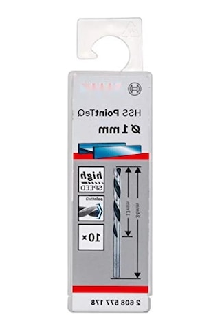 10 Adet Hss Spiral Matkap Ucu - Metal İçin 1 X 12 X 34 Mm