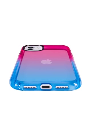 Apple Uyumlu iPhone 11 Uyumlu Zore Renkli Punto Kılıf-pembe-mavi Pembe-Mavi -