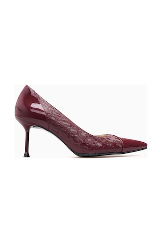Yaşar Kaşlı Kadın İnce Topuklu Stiletto Ayakkabı 26y Ykş.8578 Bordo