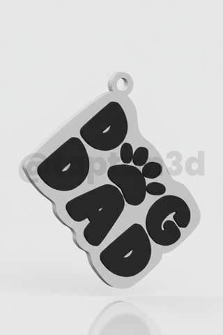 Dog Dad Anahtarlık Hediyelik, 3d Köpek Sahiplerine Özel Anahtarlık