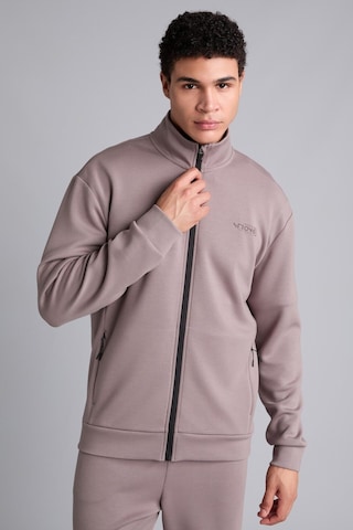 Defacto Ultra Yumuşak Standart Fit Dik Yaka Fermuarlı Baskılı Hırka H6166ax26augr539 Gri-gr539