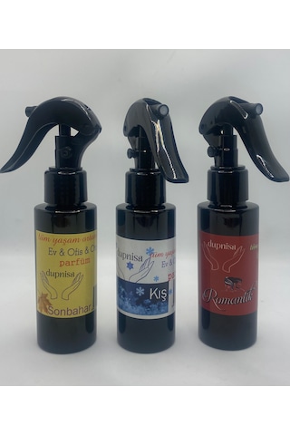 Dupnisa Sprey Ve Araç Kokusu 3'lü Kış-sonbahar-romantik 100 Ml Dupnisa Sprey Ve Araç Kokusu 3'lü Kış-sonbahar-romantik 100 Ml