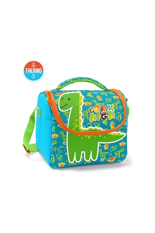 Coral High Erkek Çocuk Termoslu Beslenme Çantası - Mavi Yeşil Dinazor, Erkek Çocuk Çok Renkli