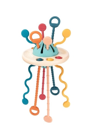 6-12 Ay Bebek Duyusal Montessori Silikon Oyuncak, 12-18 Ay Seyahat Çekme Ipli Oyuncak, Ince Motor Becerisini Geliştirme, 1 Yaş Için Çok Duyusal Aktivite Oyuncak, Doğum Günü Hediyes 20241015