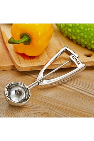 Dancemonkey Cbtx Paslanmaz Çelik Dondurma Kaşığı, 50mm, Meyve Ve Süt Kaşığı Gümüş