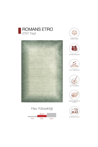 Etro 2707 Yeşil - Soft Geçişli Doğal Yeşil Halı Modeli