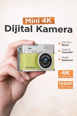 Torima CMR35 Mini Dijital Kamera Selfie Video Vlog Kamerası Mini Anahtarlık 1080p