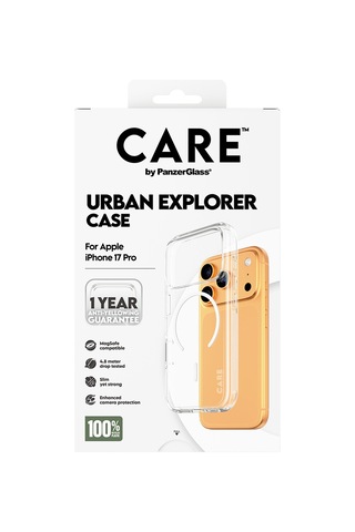 Care By Panzerglass Flagship Apple Uyumlu iPhone 17 Pro Transparent Urban Explorer Beyaz Magsafe Kılıf