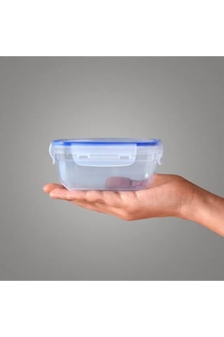 Lock&fresh 3 Parça Kare Saklama Kabı Seti - Silikon Contalı, Hava Geçirmez, 500 Ml, 900 Ml, 1500 Ml, Modüler Ve İstiflenebilir Tasarım, Gıdalar İçin Uzun Süre Tazelik
