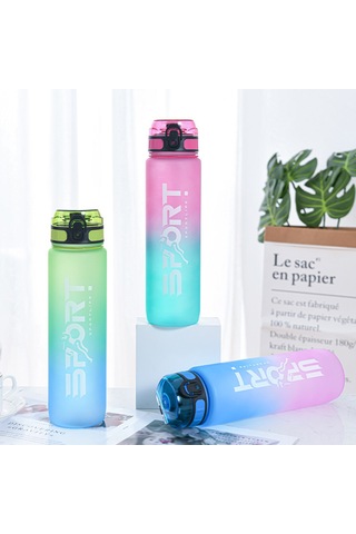 Teltree Sporcu Su Matarası - 800ml/1000ml Kapaklı, Taşınabilir, Hafif Ve Şık Çok Renkli