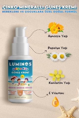 Luminos Baby & Kids Spf 50+ Doğal Güneş Kremi