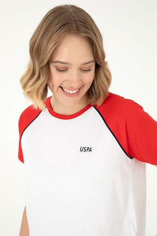 U.S. Polo Assn. Kadın Bisiklet Yaka Tişört 50294759-vr020 Kırmızı