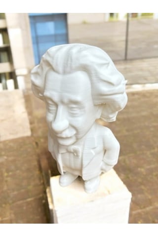 Einstein Karikatür Büst - 3d Baskı 16 Cm Pla Malzeme 3 Renk Seçeneği