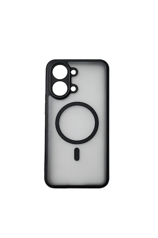Xiaomi Poco X8 Pro Max Kılıf Mat Kamera Korumalı M-safe Şarj Özellikli Kamera Korumalı Lunex Kapak Siyah
