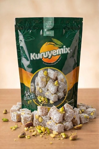 Geleneksel Çifte Kavrulmuş Antep Fıstıklı Lokum - Hindistan Cevizi Aromalı Ve Eşsiz 1kg