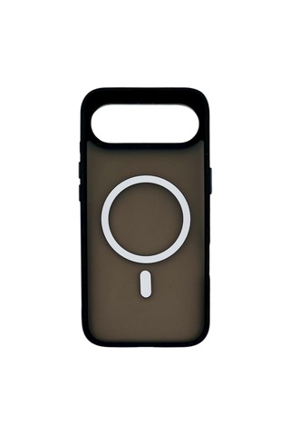 Apple iPhone 17 Air Uyumlu Magsafe Destekli Buzlu Mat Şeffaf Kılıf Siyah