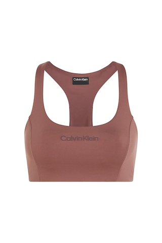 Calvin Klein Kadın Marka Logolu Destekleyici İç Bantlı Astarlıı Dolgusuz Çift Örgülü Günlük Ve Spor Kullanımına Uygun Pembe Spor Sütyeni 00gws4k171 Lko