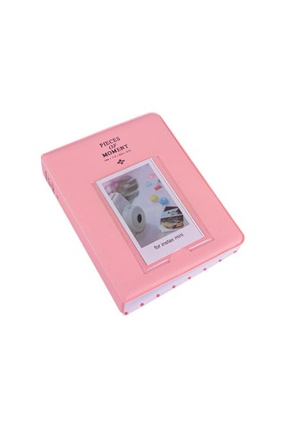 Instax Moment Polakart Fotoğraf Albümü - 65 Kapasite - 6x9 Ebat Pembe