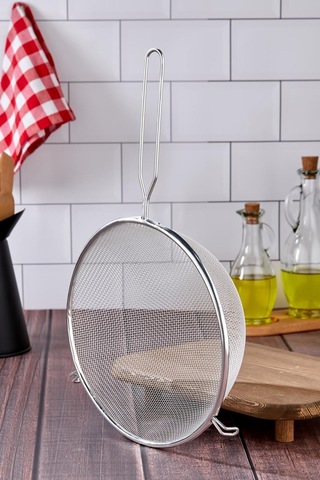 Tencereye Takılan 22 Cm Lüks Orta Boy Çelik Tel Süzgeç & Kevgir Diğer