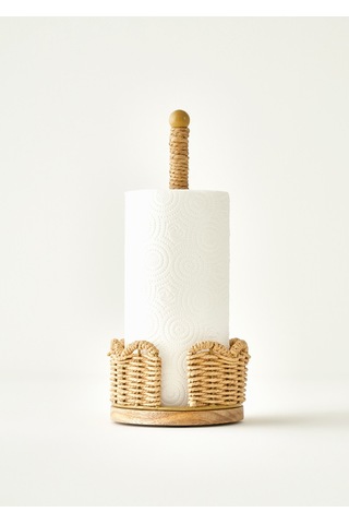 Bella Maison Scallop Kağıt Havluluk Koyu Bej 14x14x33 Cm Koyu Bej