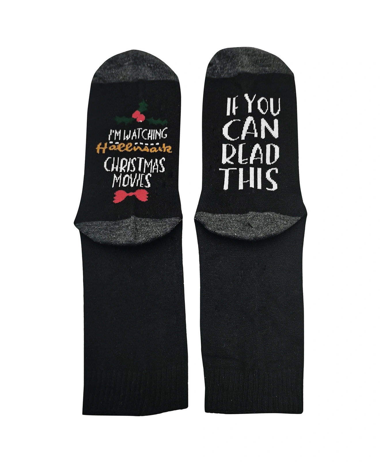Lemestar Erkek Kadın Kullanıma Uygun Pamuklu Noel Çorapları - Soluk, Ter Emici Ve Dayanıklı - Siyah Tek Çift Siyah