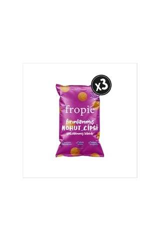 Fropie Fırınlanmış Nohut Cipsi Tütsülenmiş Biber Çeşnili 3'lü
