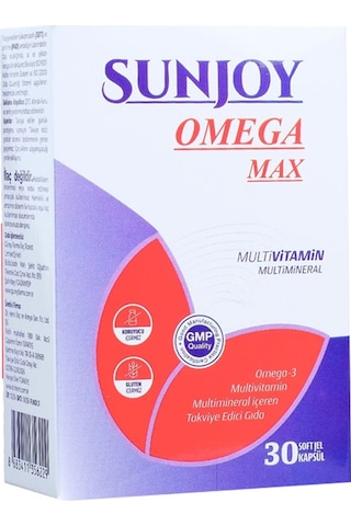 Sunjoy Omega Max Takviye Edici Gıda 30 Kapsül