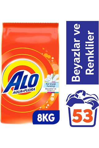 Alo Toz Çamaşır Deterjanı Beyazlar ve Renkliler İçin 53 Yıkama 8 KG
