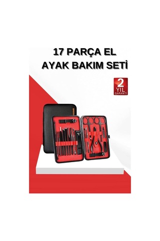 Northcity 17 Parça El Ve Ayak Bakımı Manikür Seti Tırnak Temizleme Törpü Cımbız