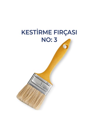 Kestirme Fırçası No:3 Profesyonel Boya Fırçası Hassas Kenar Boyama İçin